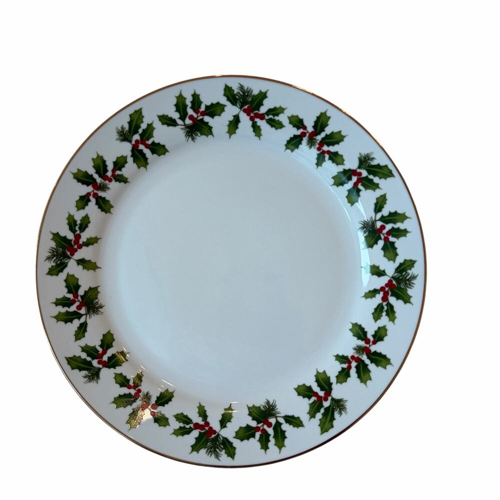 4pc Better Homes & Gardens Holiday 2009 Limited Edition Dinner Plates 10.5in